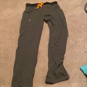 Olive green figs scrub pants